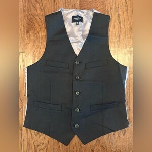 Hackett London Wool Waistcoast Vest Charcoal Size 36R
